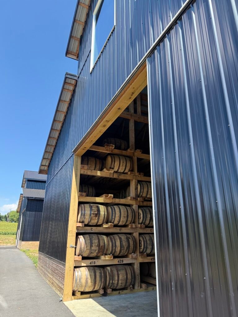 Side view of the two new rickhouses