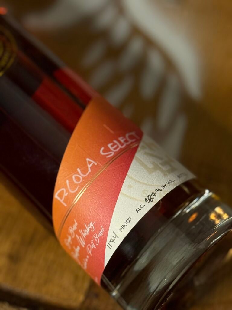 Southern Collective "P. Cola Select" Single Barrel Bourbon finished in Port barrels picked by Whacked Out Whiskey Club bottom label close-up