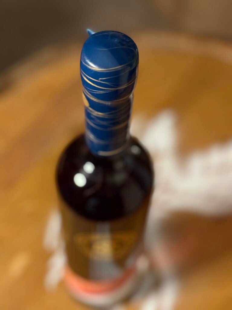 Southern Collective "P. Cola Select" Single Barrel Bourbon finished in Port barrels picked by Whacked Out Whiskey Club blue and gold wax