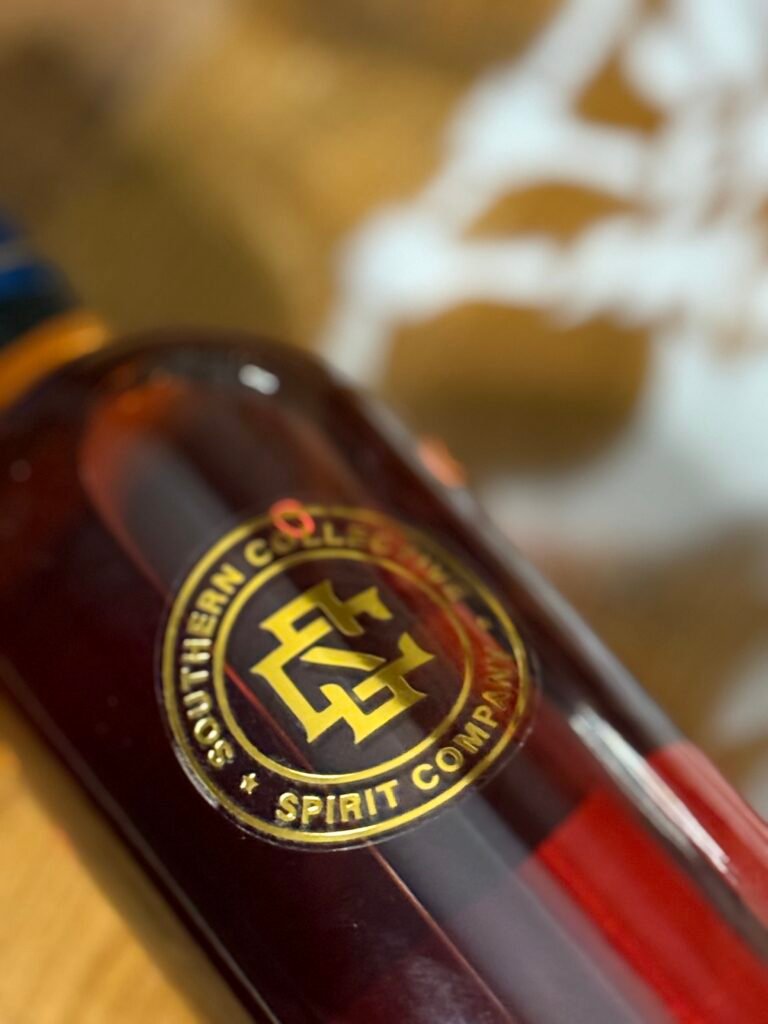 Southern Collective "P. Cola Select" Single Barrel Bourbon finished in Port barrels picked by Whacked Out Whiskey Club close-up of SoCo logo