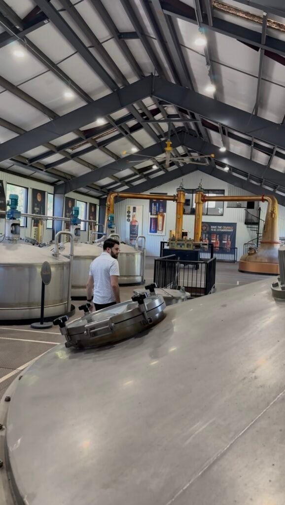 David walks through the large but seamless distilling setup
