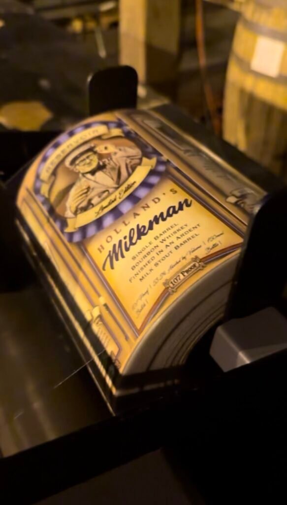 Reservoir's Holland's Milkman labels sit on applicator roll