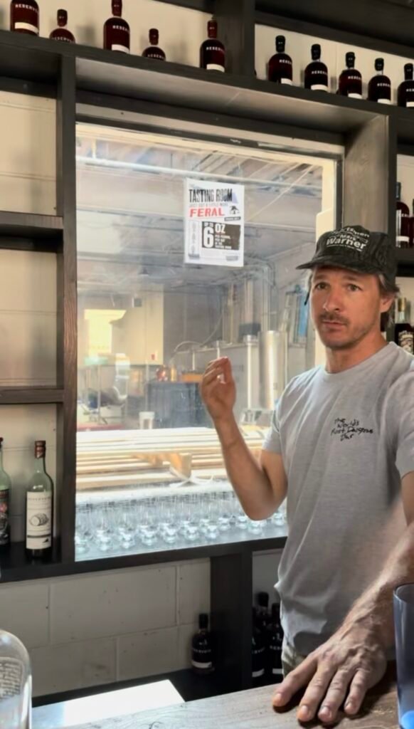 Nick walks through different bottles, blends, etc