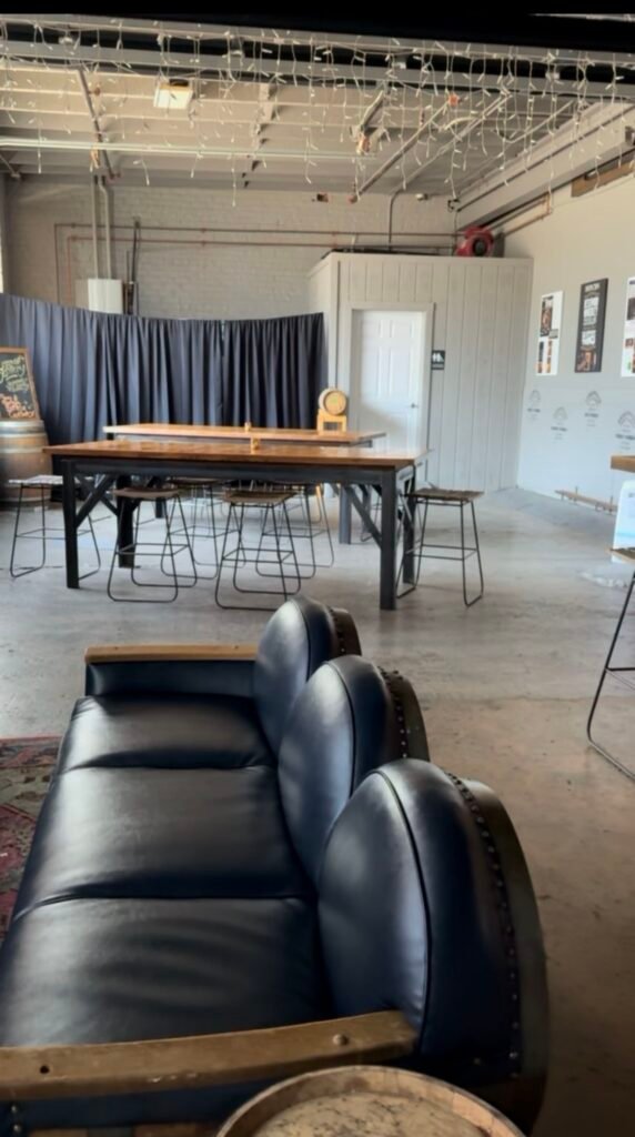 Reservoir's tasting room feature long tables, couches, etc