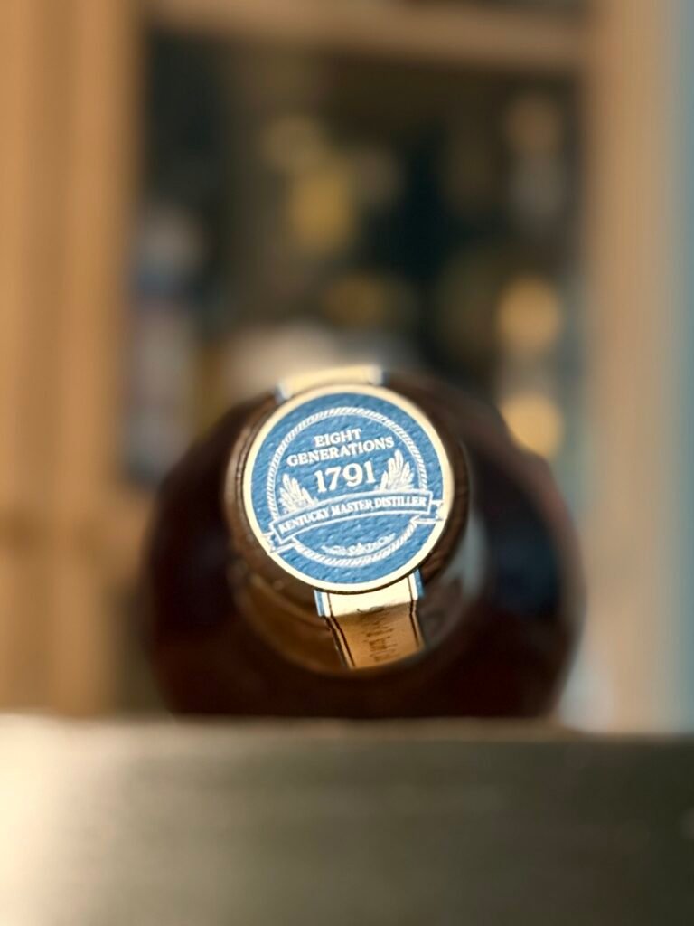 Samuel Call Barrel 3 topper which says "Eight Generations. 1791. Kentucky Master Distiller"